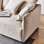 Canapé 3 places en velours kaki Filippo