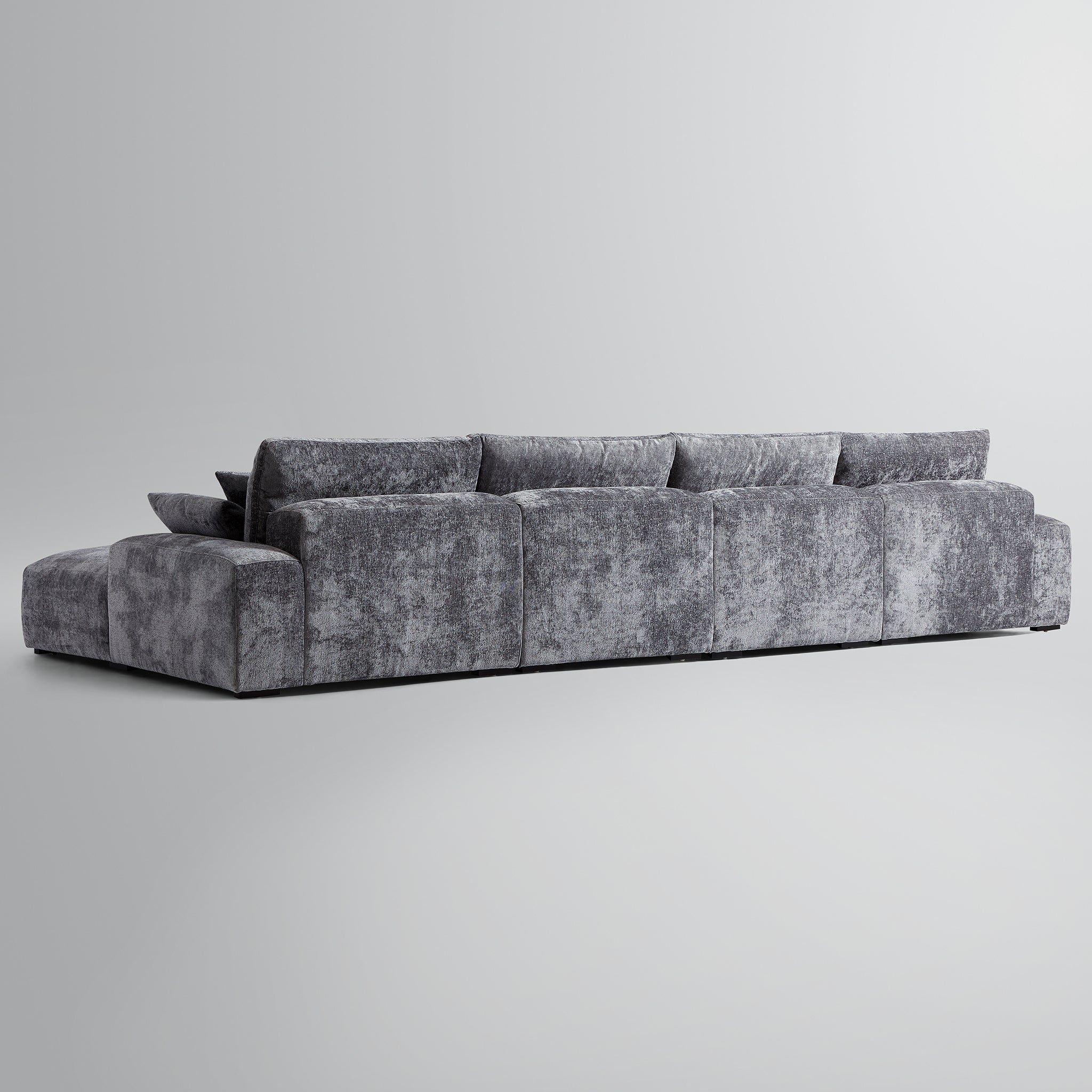 Le canapé sectionnel en U gris Empress