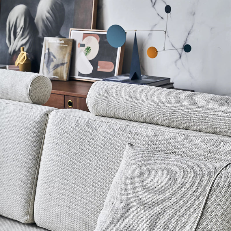 Canapé d'angle en tissu gris moderne Bel