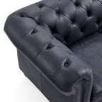 Canapé capitonné Chesterfield Durango en cuir pleine fleur