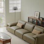 Canapé inclinable électrique Elara en cuir pleine fleur