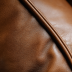 Canapé d'angle en U en cuir marron vanille