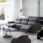 Canapé-lit inclinable électrique en cuir Louis Gray