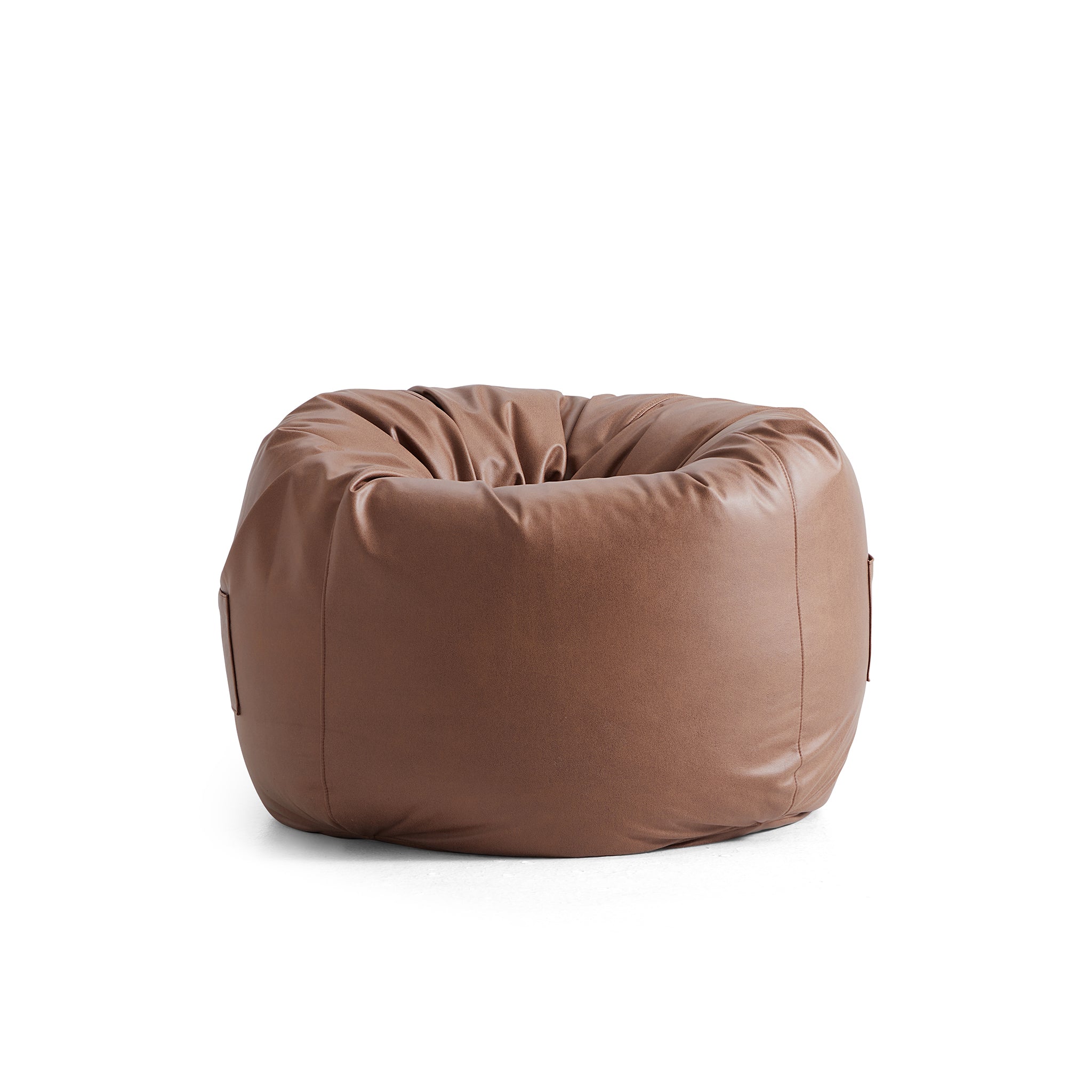 Pouf Litton en cuir gris