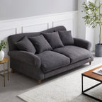 Canapé en tissu gris vintage Isabelle