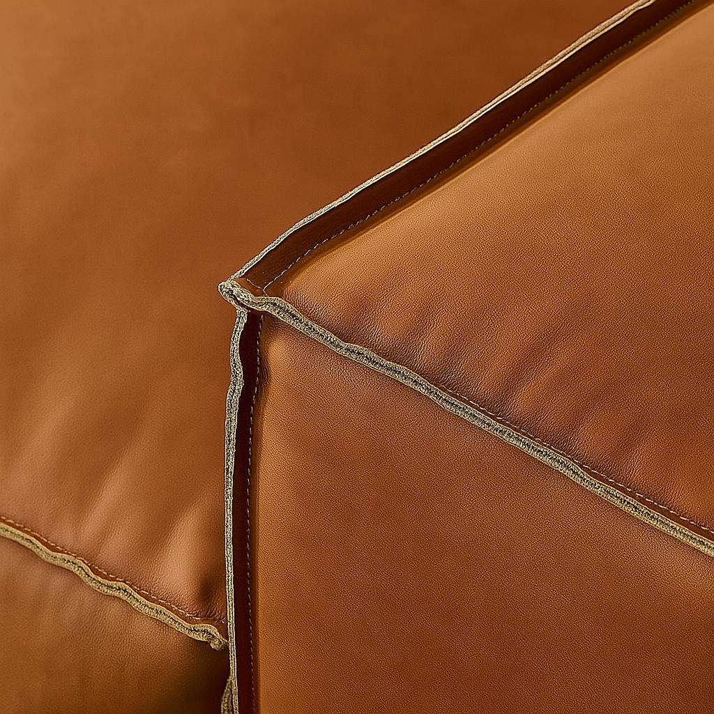 Canapé Kendall en cuir pleine fleur italien