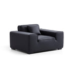 Fauteuil modulaire en cuir marron Domus