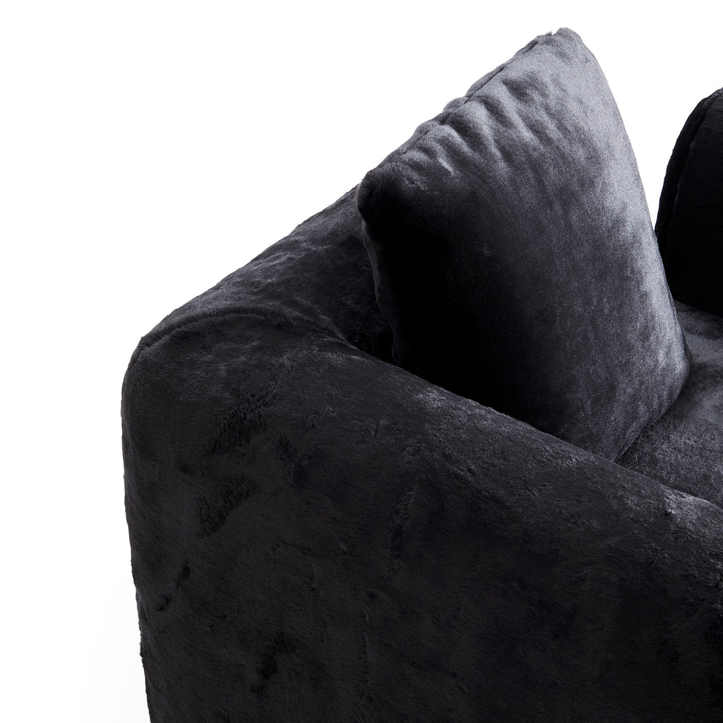 Fauteuil d'appoint en peluche Obsidian