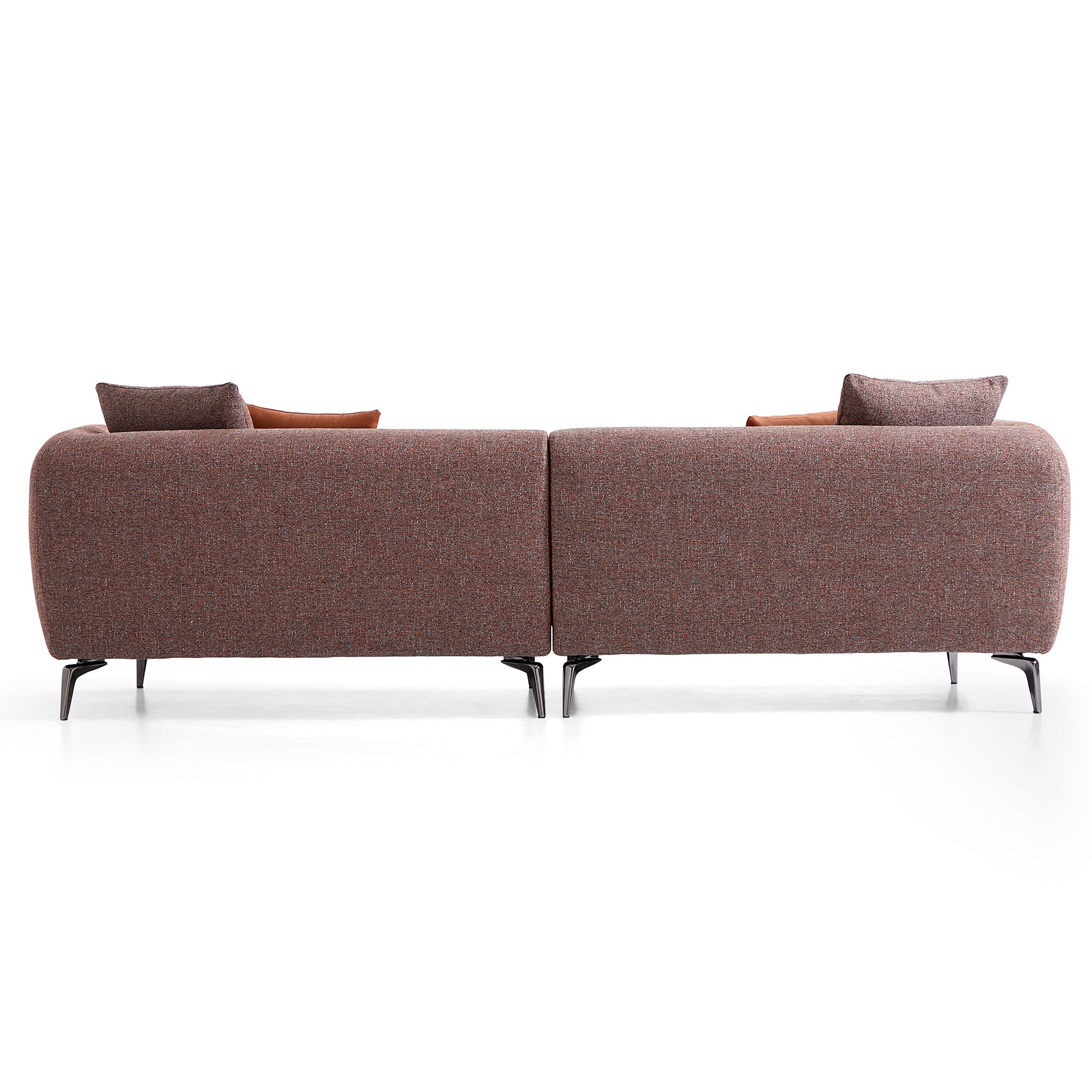 Causeuse Chas Tangerine en polyester et lin