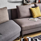 Canapé modulable courbé bicolore Peanut