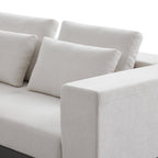 Canapé d'angle minimaliste blanc Connery