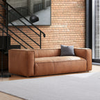 Canapé smoking Brancaster en cuir véritable noir