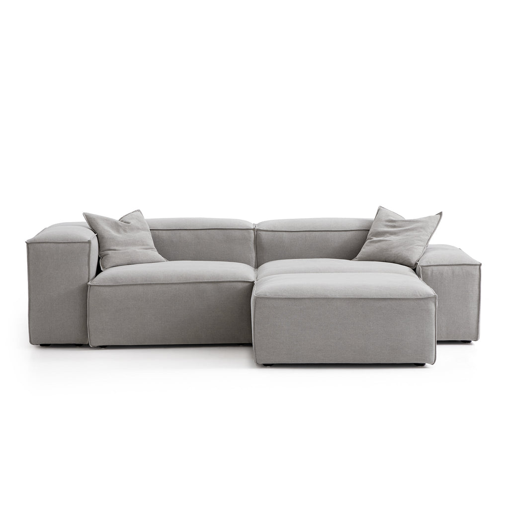 Canapé modulable Freedom beige avec pouf