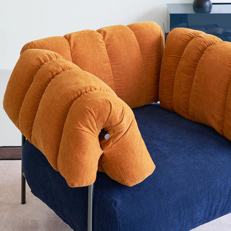 Fauteuil d'appoint en tissu roux Granchio