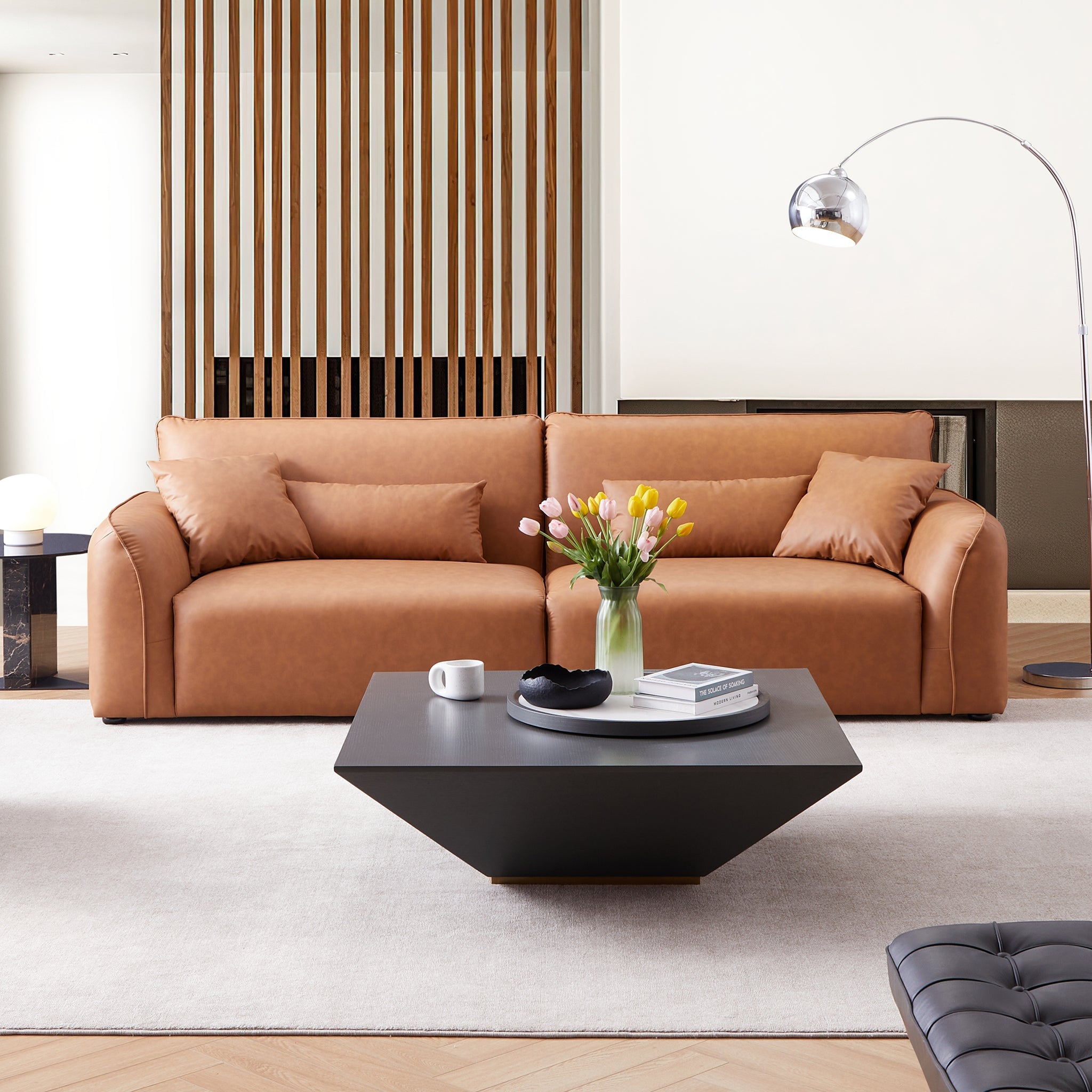 Canapé minimaliste marron Milano Moda