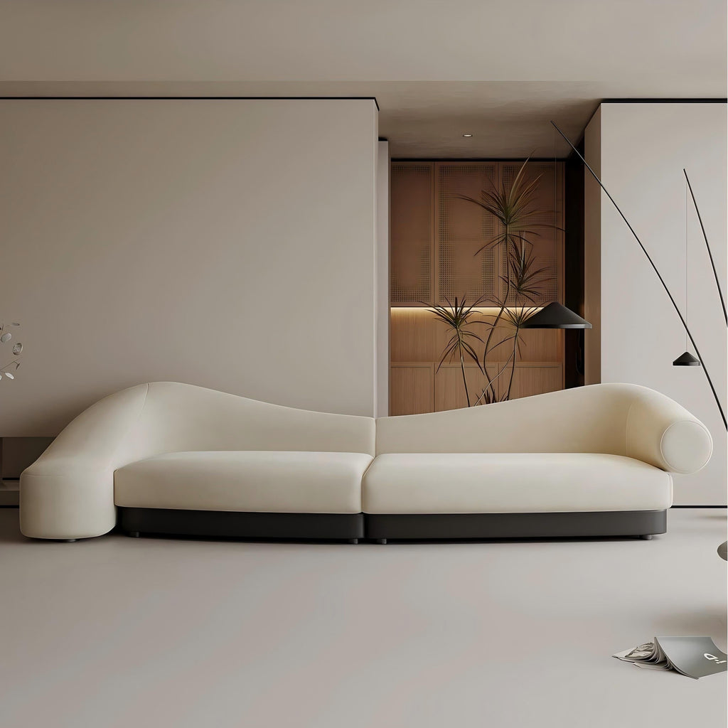 Canapé incurvé en velours haut de gamme Arcana