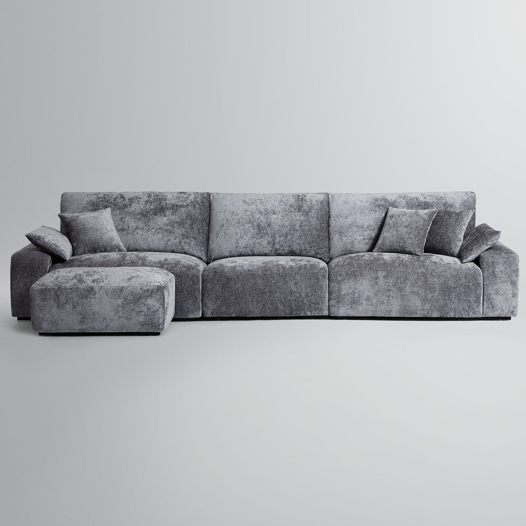 Le canapé et le pouf gris Empress