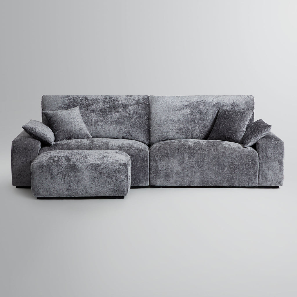 Le canapé et le pouf beiges Empress