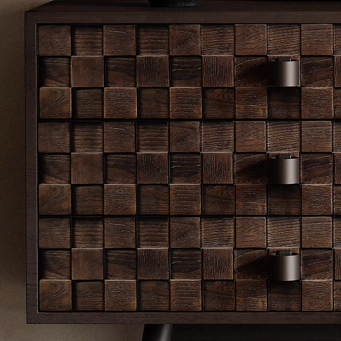 Buffet tissé en noyer foncé Arden