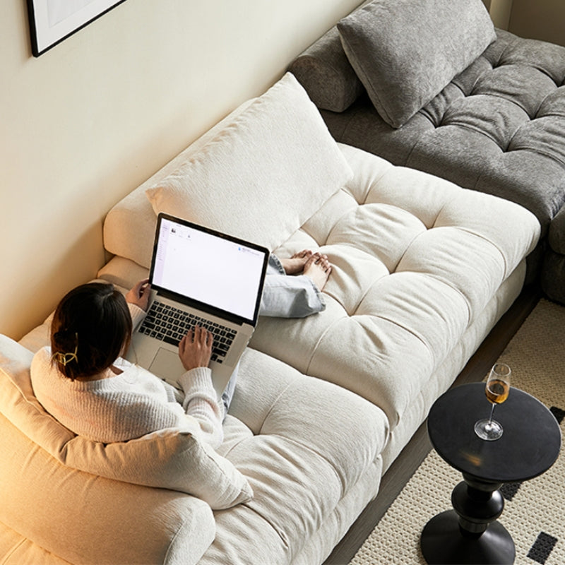 Canapé sectionnel modulaire blanc Block