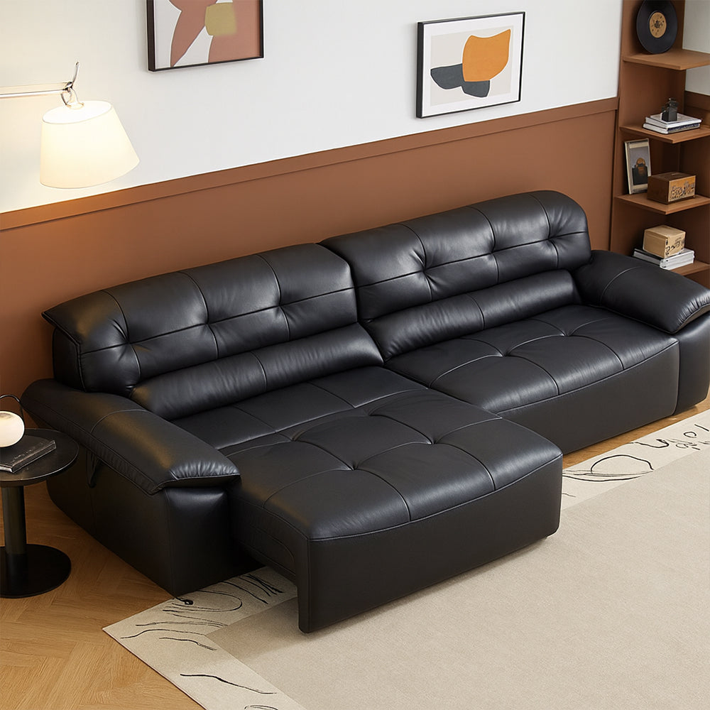 Canapé-lit en cuir Ridhay