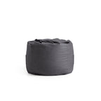 Pouf Litton en cuir gris