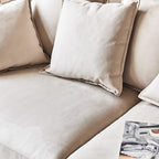 Canapé 3 places en velours kaki Filippo