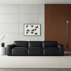 Canapé Kendall en cuir pleine fleur italien