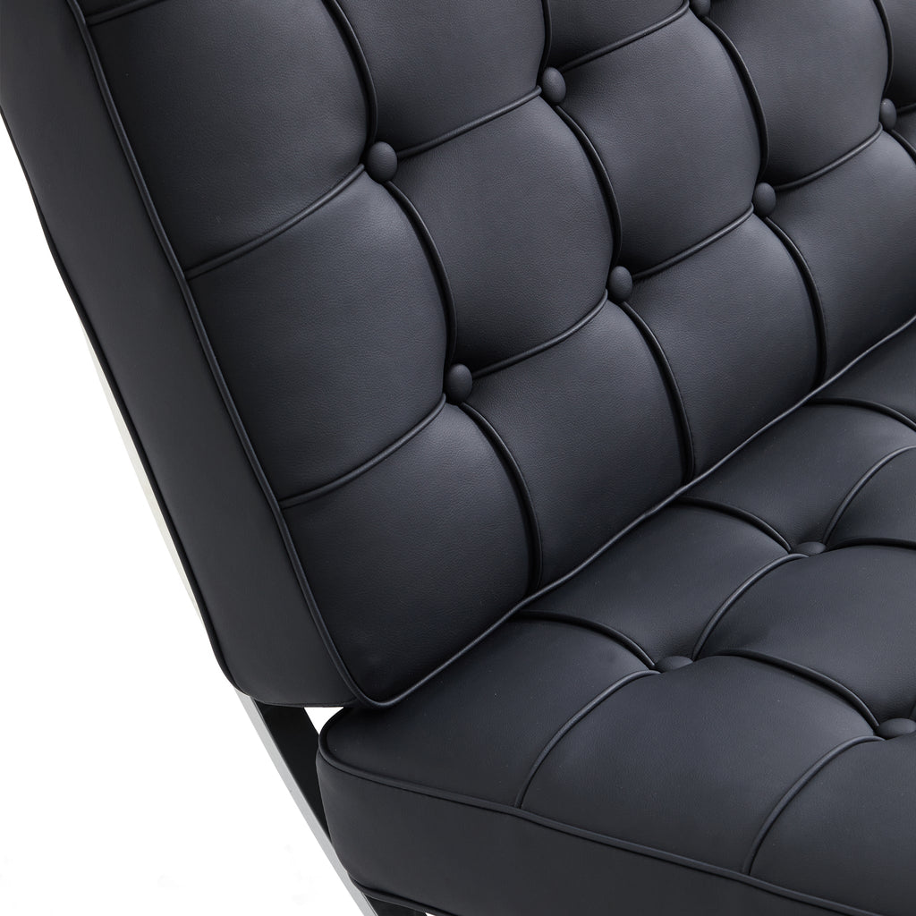 Fauteuil de salon en cuir Barcelona