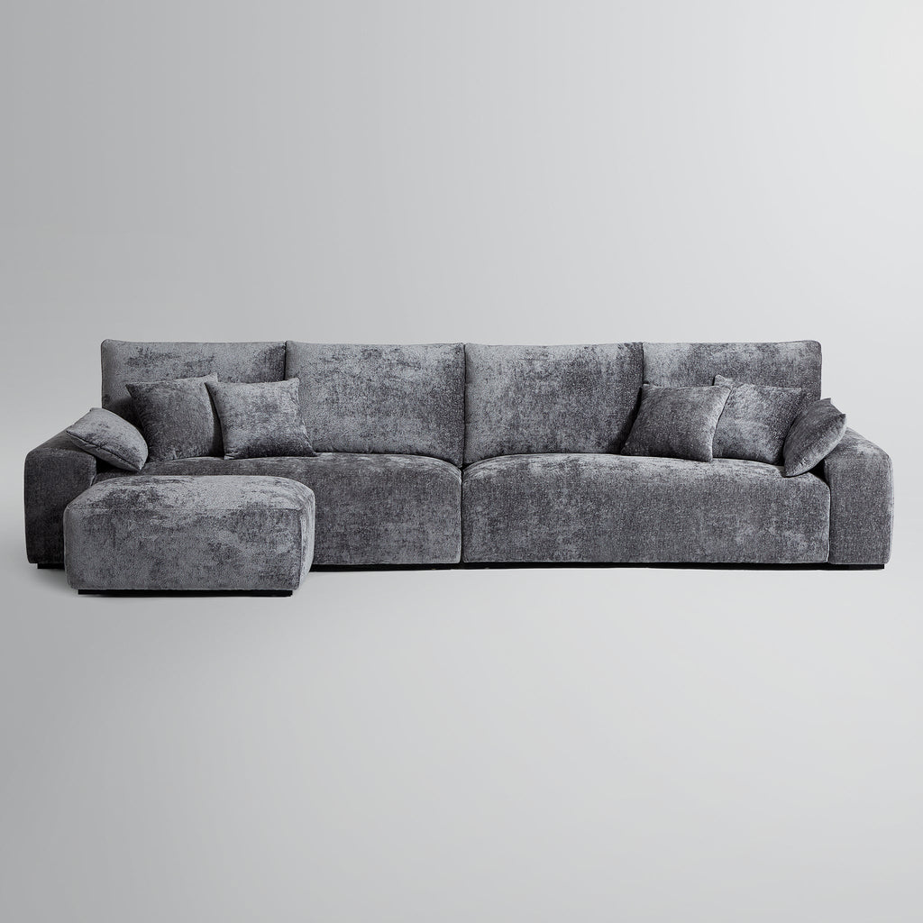 Le canapé et le pouf beiges Empress