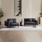 Canapé en cuir beige noble