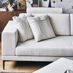 Canapé d'angle en tissu gris moderne Bel