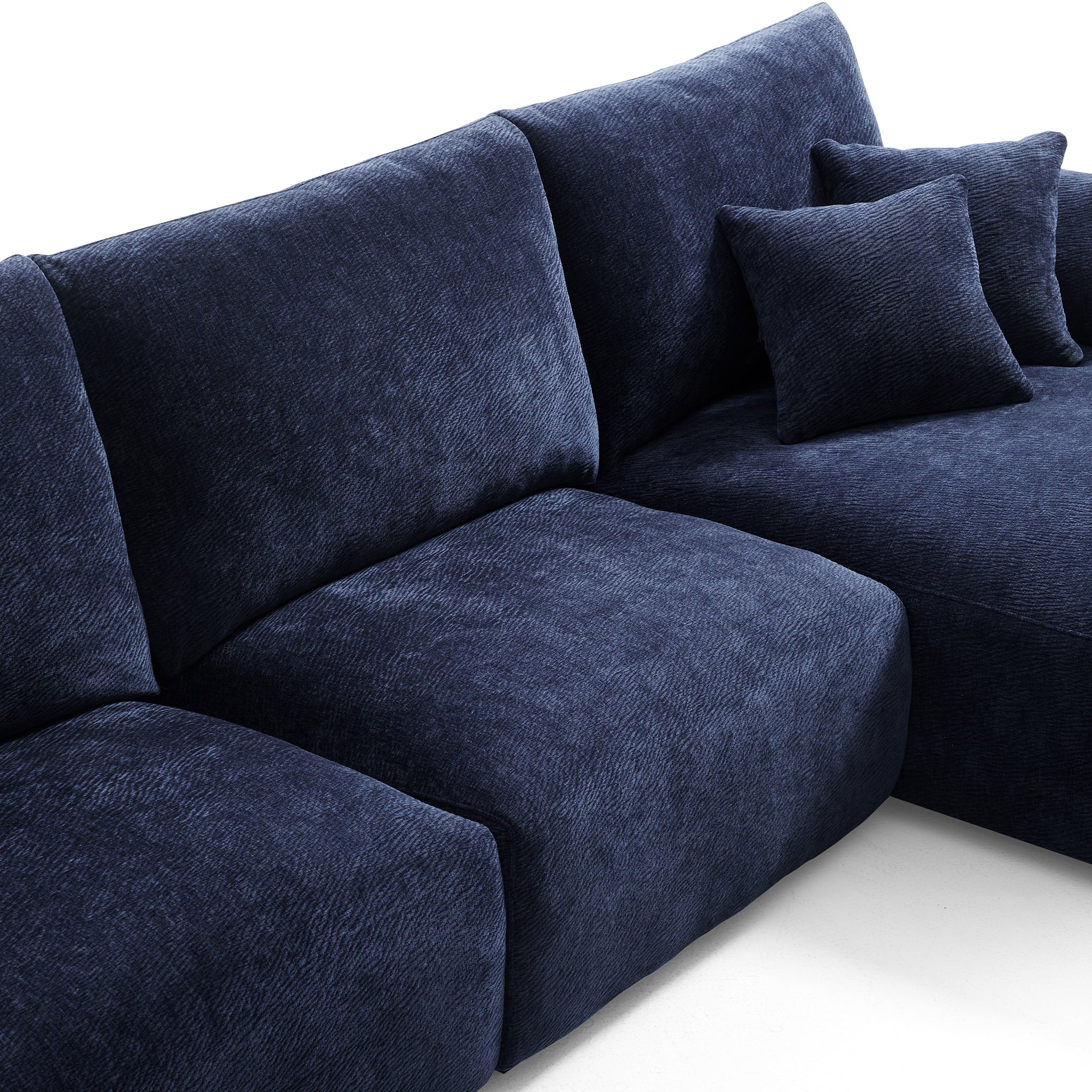Le canapé d'angle bleu marine Empress