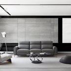 Canapé-lit inclinable électrique en cuir Louis Gray