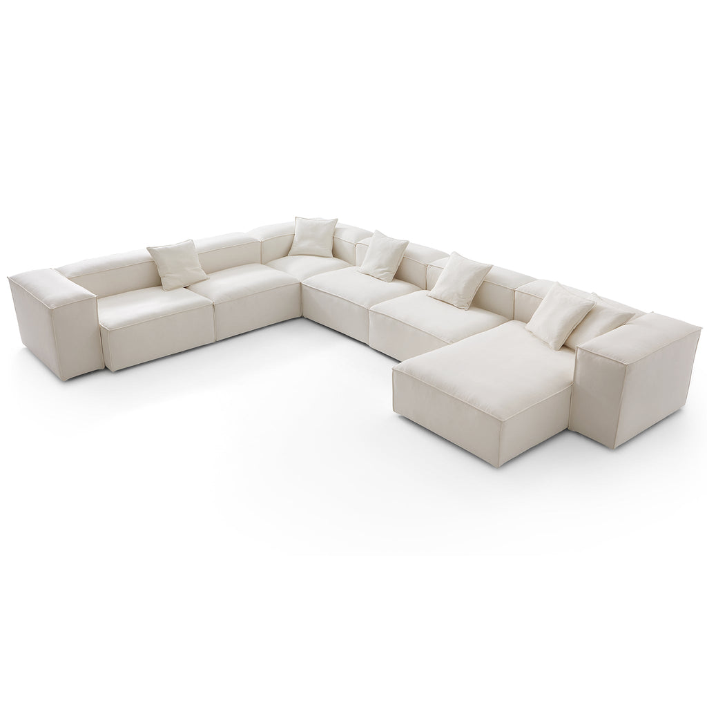 Canapé sectionnel en U beige Freedom Modular