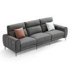 Canapé-lit inclinable électrique en cuir Louis