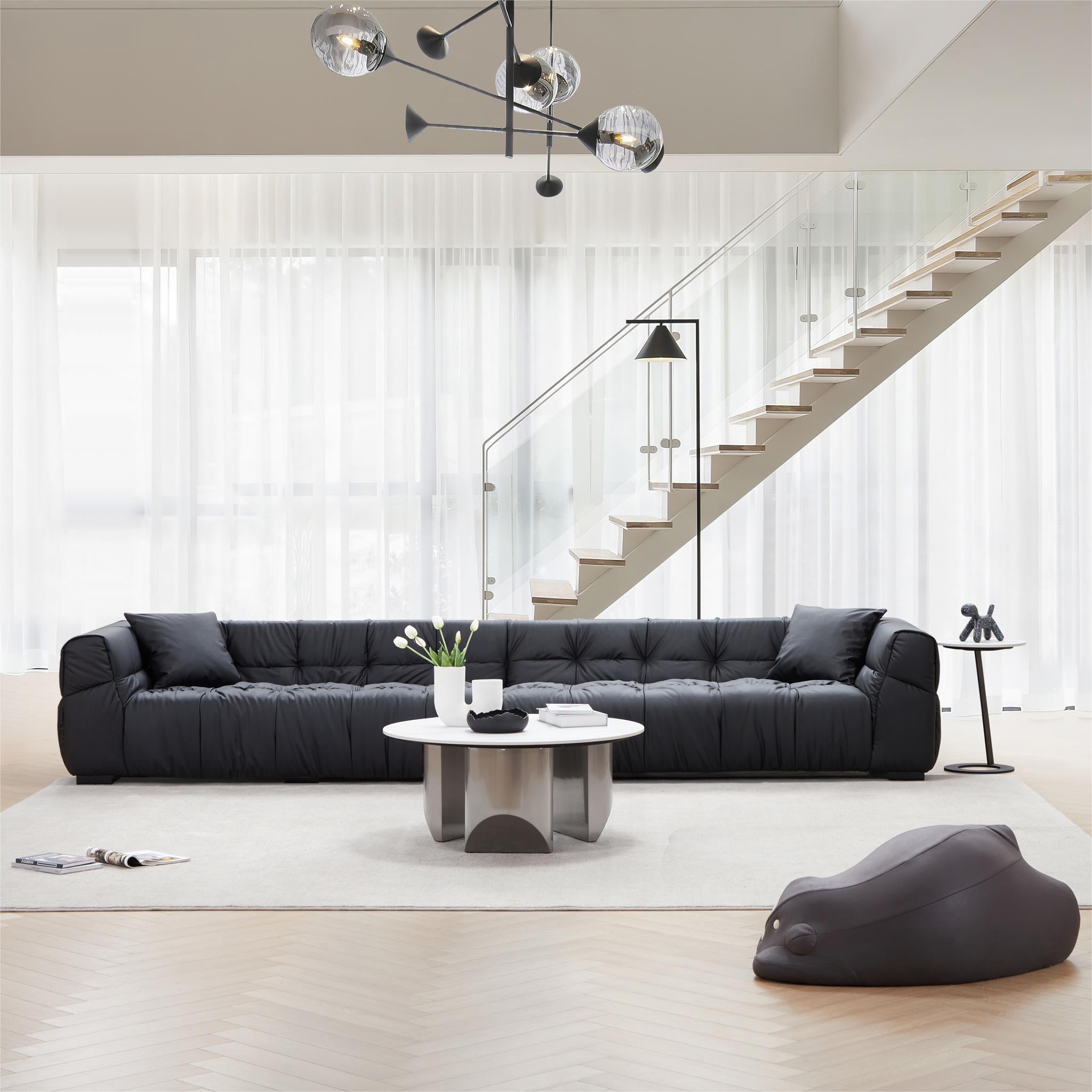 Canapé Boba en cuir noir