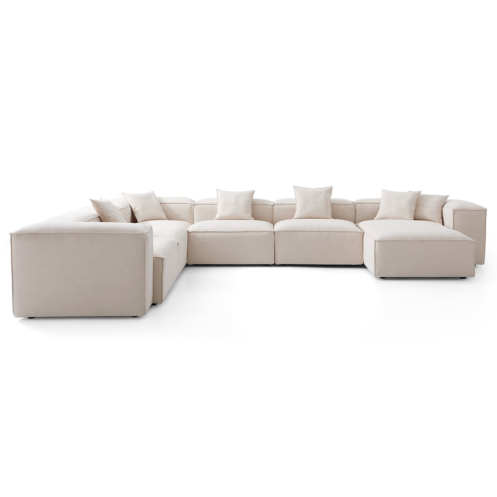 Canapé sectionnel blanc Freedom Modular en forme de U