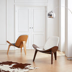 Chaise à coque noire Mermaid Wegner