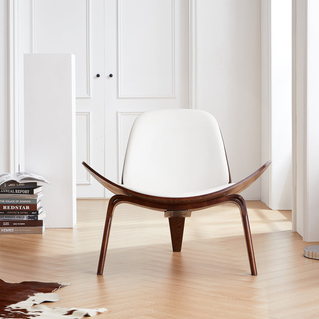 Chaise coquillage blanche Mermaid Wegner