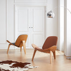 Chaise coquillage marron Mermaid Wegner