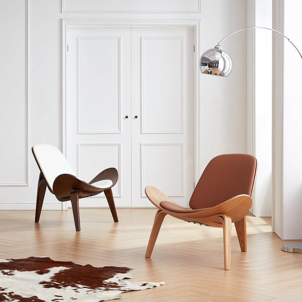 Chaise coquillage marron Mermaid Wegner