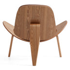 Chaise à coque noire Mermaid Wegner