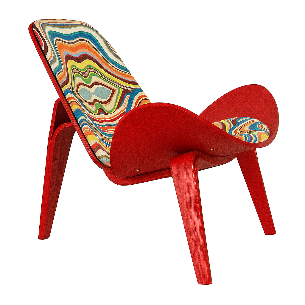 Chaise coquillage blanche Mermaid Wegner