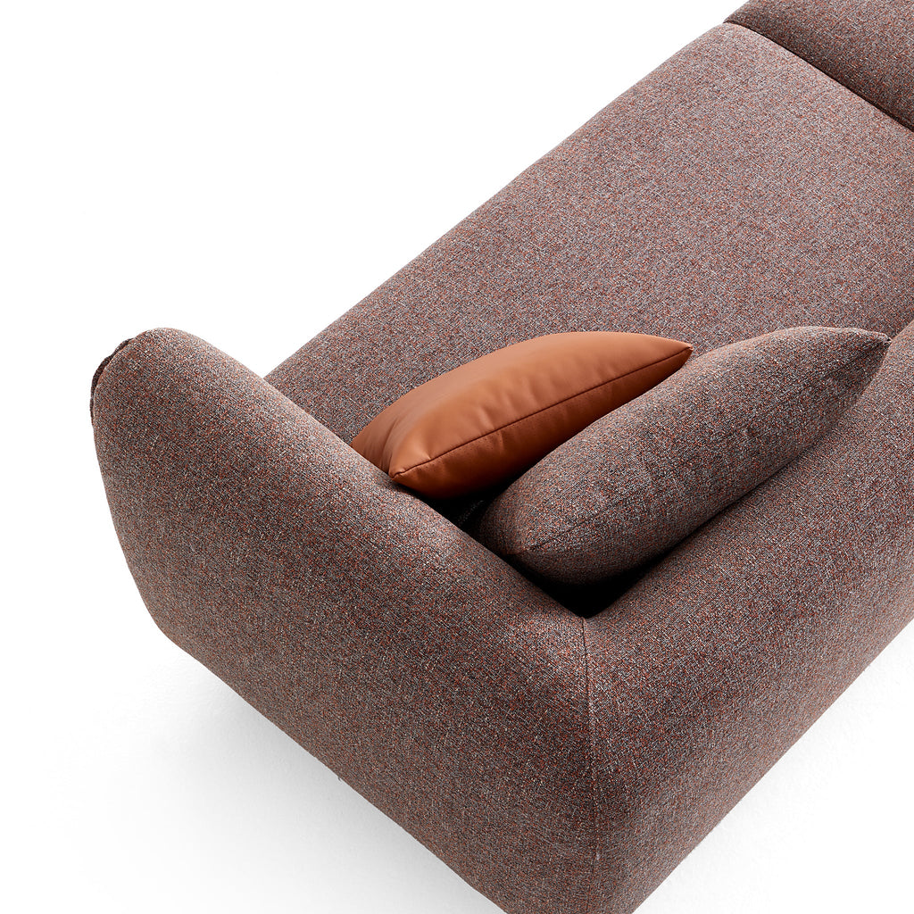 Causeuse Chas Tangerine en polyester et lin