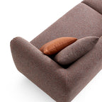 Causeuse Chas Tangerine en polyester et lin