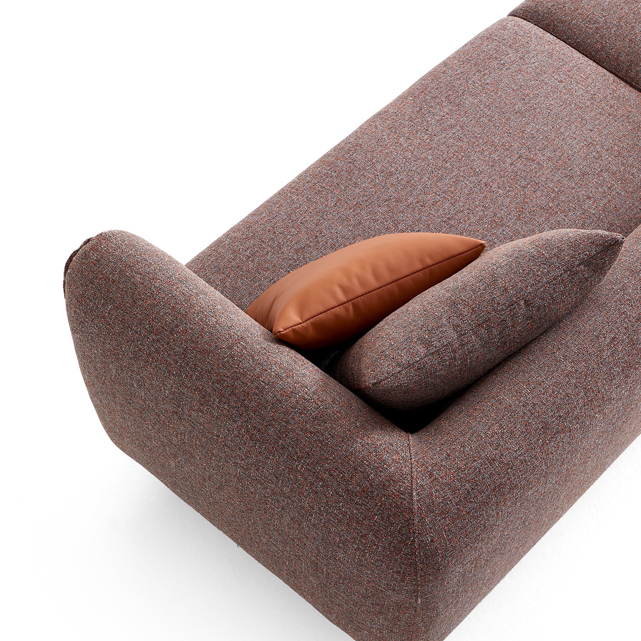 Causeuse Chas Tangerine en polyester et lin