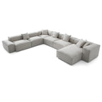Canapé sectionnel blanc Freedom Modular en forme de U