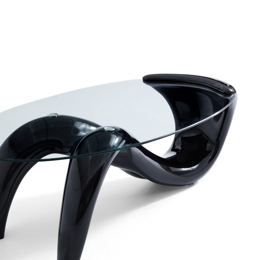 Table basse ovale élégante en forme de sirène