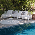 Ensemble de canapés sectionnels en osier incurvé pour l'extérieur Maui